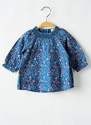Blouse manches longues manches longues bleu MARESE fille