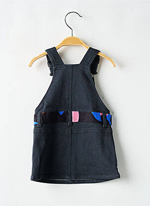 Robe mi-longue col carré fines bretelles bleu MARESE fille