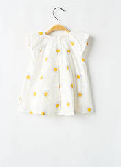 Robe mi-longue blanc P'TIT BISOU pour fille seconde vue