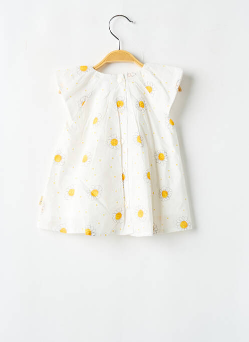 Robe mi-longue blanc P'TIT BISOU pour fille
