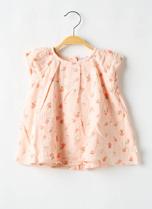 Robe mi-longue rose P'TIT BISOU pour fille