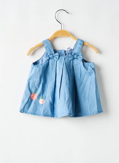 Top bleu P'TIT BISOU pour fille