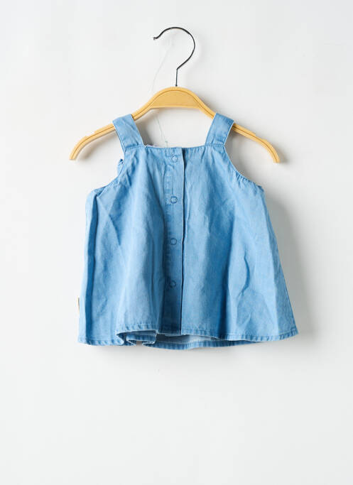 Top bleu P'TIT BISOU fille