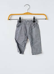 Pantalon droit coupe droite taille élastique gris P'TIT BISOU garcon
