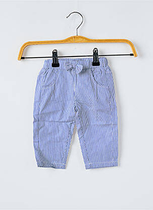 Pantalon droit poches taille élastique bleu P'TIT BISOU fille