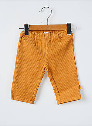 Pantalon droit coupe droite taille élastique jaune P'TIT BISOU fille