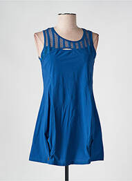 Robe courte sans manche sans manche bleu MALOKA femme