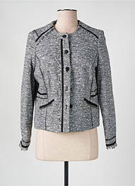 Veste casual col rond noir K'TENDANCES femme