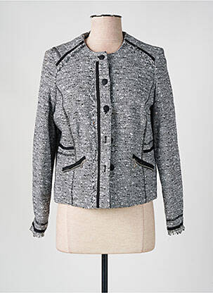Veste casual col rond noir K'TENDANCES femme