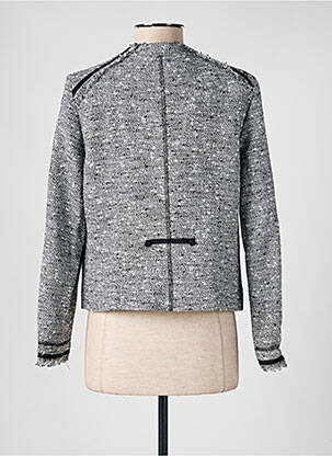 Veste casual col rond noir K'TENDANCES femme