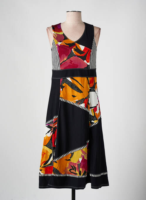 Robe mi-longue noir K'TENDANCES pour femme