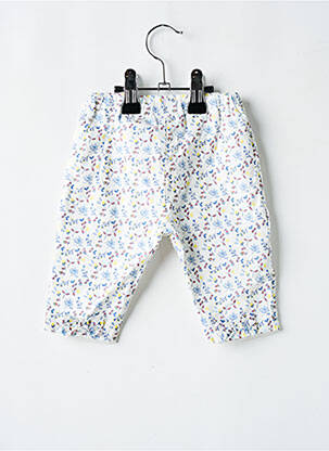 Pantalon droit resserrée sur le bas taille élastique blanc MARESE fille
