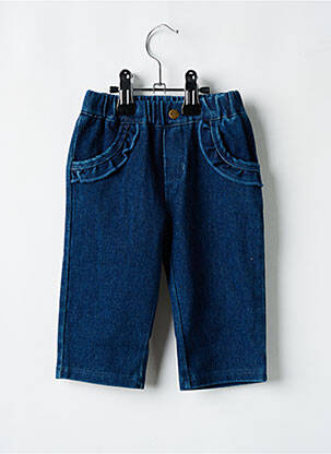 Jeans coupe droite taille élastique taille élastique bleu MARESE fille