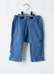 Pantalon droit coupe droite taille élastique bleu MARESE fille