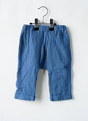 Pantalon droit coupe droite taille élastique bleu MARESE fille