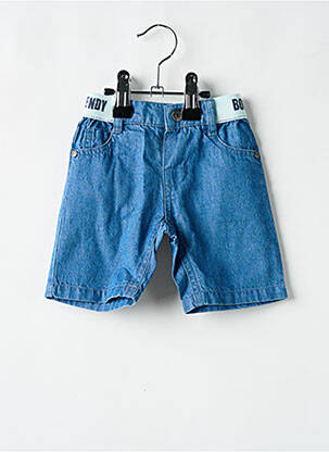 Short fermeture pressionnée taille élastique bleu MARESE garcon