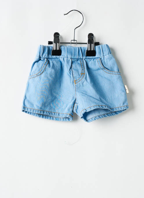Short bleu P'TIT BISOU pour fille