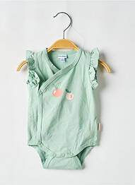 Body lingerie stretch vert P'TIT BISOU fille