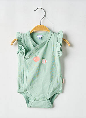 Body lingerie stretch vert P'TIT BISOU fille