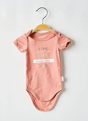 Body lingerie col bateau rose P'TIT BISOU fille
