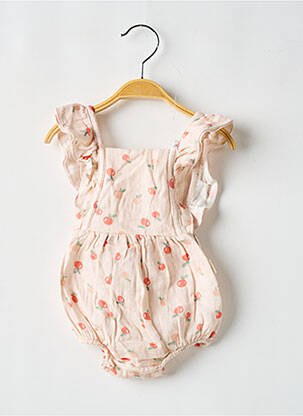 Barboteuse imprimé fantaisie orange P'TIT BISOU fille