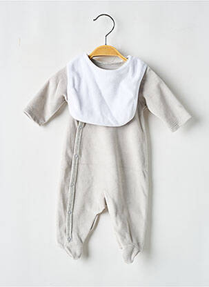 Pyjama fermeture pressionnée à l'entrejambe gris P'TIT BISOU garcon
