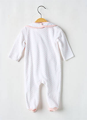 Pyjama fermeture pressionnée blanc P'TIT BISOU fille