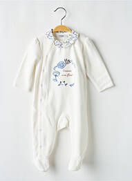 Pyjama fermeture pressionnée blanc MARESE fille