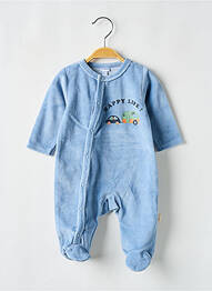 Pyjama fermeture pressionnée bleu P'TIT BISOU garcon