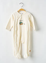 Pyjama fermeture pressionnée beige P'TIT BISOU garcon