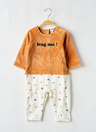 Combi-pantalon sérigraphie manches longues orange P'TIT BISOU garcon