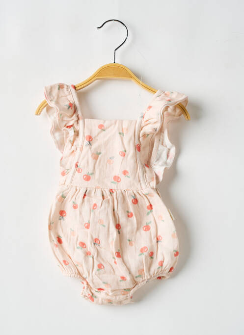 Barboteuse imprimé fantaisie orange P'TIT BISOU fille
