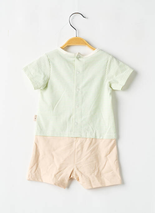 Combishort vert P'TIT BISOU pour garçon