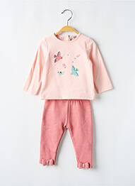 Ensemble pantalon type de haut t-shirt rose MARESE fille