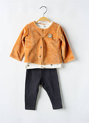 Ensemble pantalon taille élastique orange P'TIT BISOU garcon