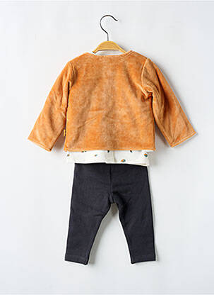 Ensemble pantalon taille élastique orange P'TIT BISOU garcon
