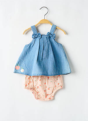 Ensemble short tissage popeline bleu P'TIT BISOU fille