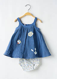 Ensemble short tissage popeline bleu MARESE fille