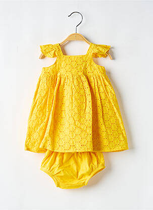 Ensemble short tissage popeline jaune P'TIT BISOU fille