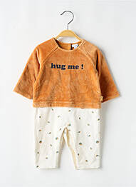 Combi-pantalon resserrée sur le bas manches longues orange P'TIT BISOU garcon