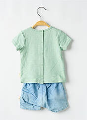 Ensemble short vert P'TIT BISOU pour garçon seconde vue