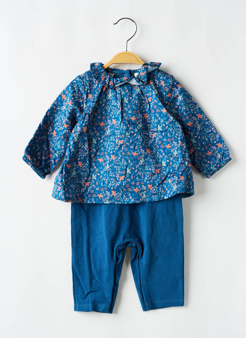 Combi-pantalon resserrée sur le bas manches longues bleu MARESE fille