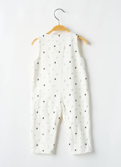 Combi-pantalon blanc P'TIT BISOU pour garçon