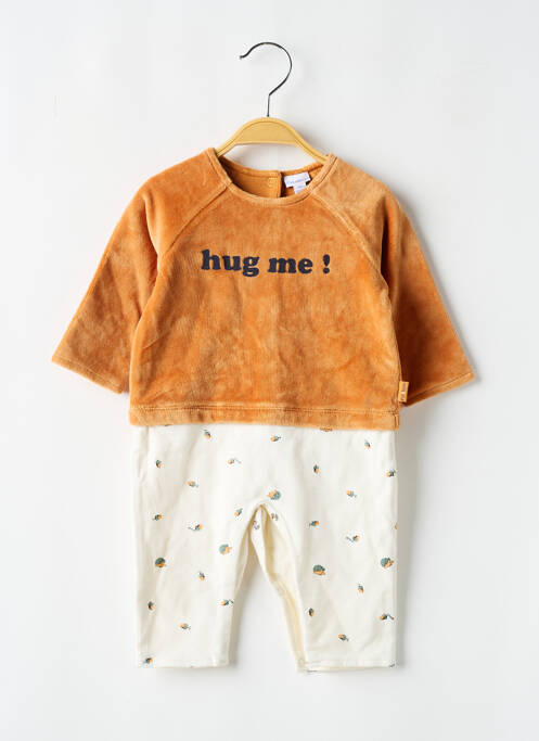 Combi-pantalon orange P'TIT BISOU pour garçon