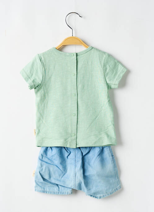Ensemble short vert P'TIT BISOU pour garçon