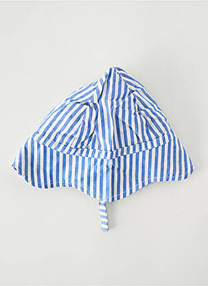 Chapeau fermeture liens à nouer bleu P'TIT BISOU garcon