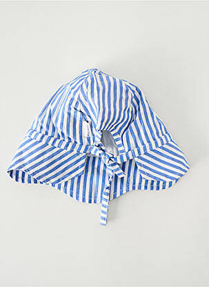 Chapeau imprimé rayures bleu P'TIT BISOU garcon