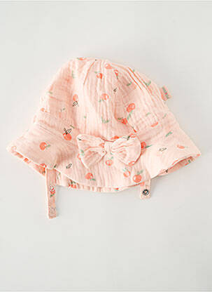 Chapeau fermeture pressionnée rose P'TIT BISOU fille