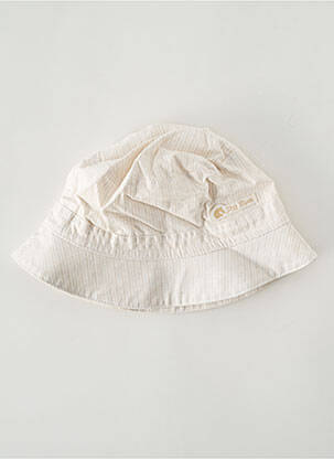 Chapeau imprimé rayures beige P'TIT BISOU garcon
