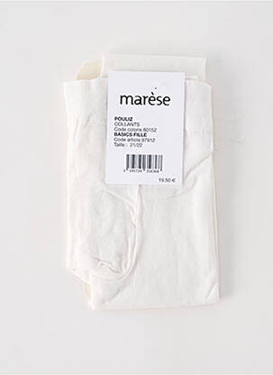 Collants légère et transparente blanc MARESE fille